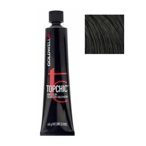 Стойкая профессиональная краска для волос - Goldwell Topchic Hair Color Coloration 4N (Средне-коричневый)